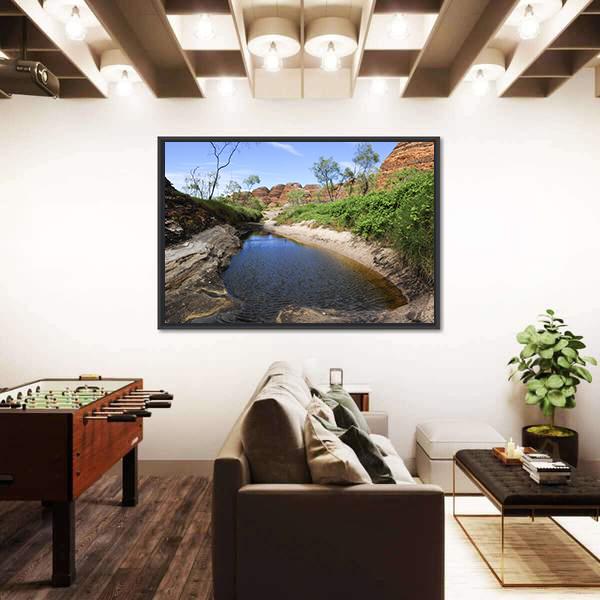 Outback Landscape Of Bee-Hive Shaped Rock Formations In Australia Canvas Wall Art-3 Horizontal-Gallery Wrap-25" x 16"-Tiaracle