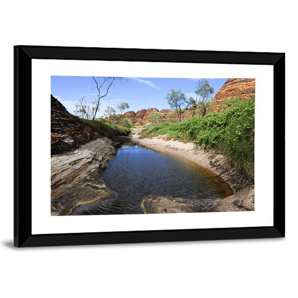 Outback Landscape Of Bee-Hive Shaped Rock Formations In Australia Canvas Wall Art-3 Horizontal-Gallery Wrap-25" x 16"-Tiaracle