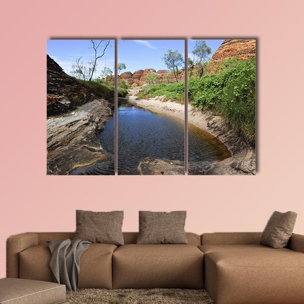 Outback Landscape Of Bee-Hive Shaped Rock Formations In Australia Canvas Wall Art-3 Horizontal-Gallery Wrap-37" x 24"-Tiaracle