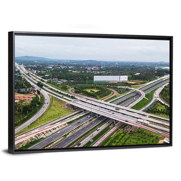 Over Road City Highway In China Panoramic Canvas Wall Art-1 Piece-36" x 12"-Tiaracle