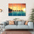 Over Water Bungalows Canvas Wall Art-4 Horizontal-Gallery Wrap-34" x 24"-Tiaracle