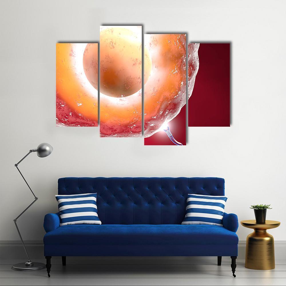 Ovum And Sperm Canvas Wall Art-4 Pop-Gallery Wrap-50" x 32"-Tiaracle