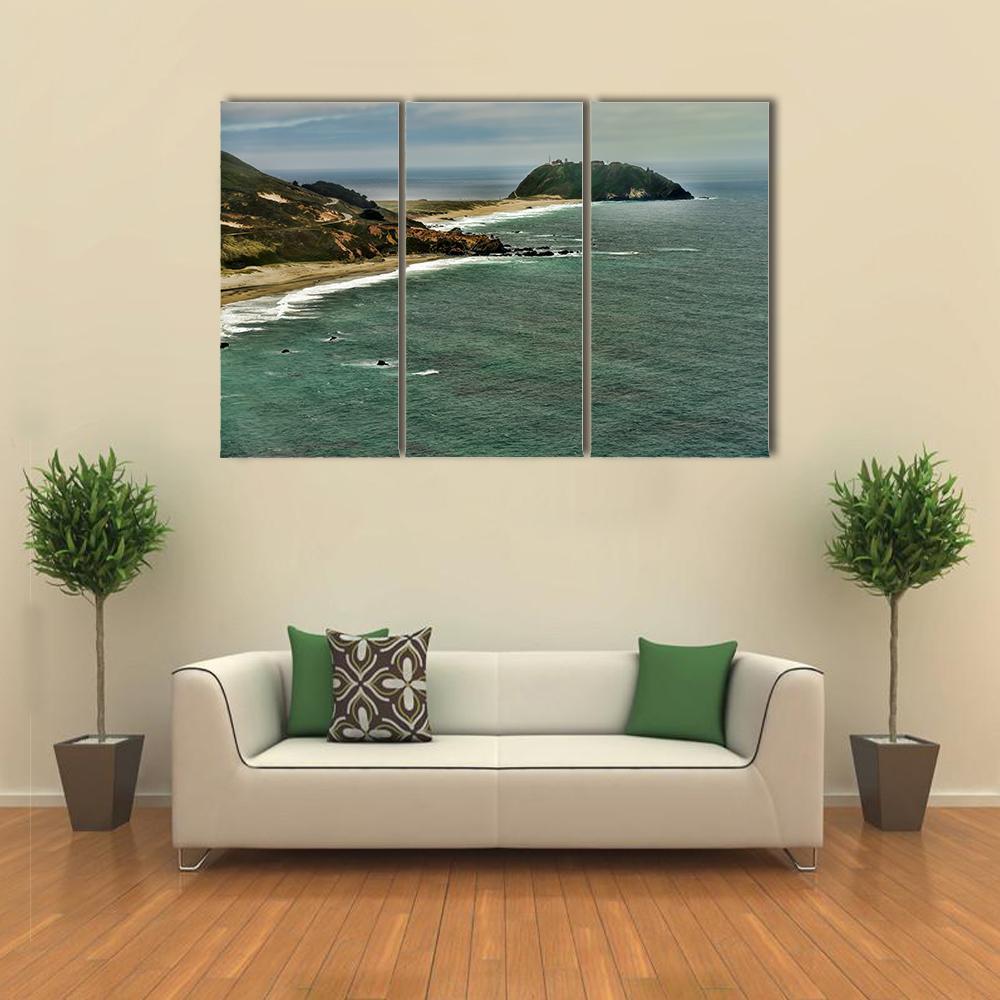 Pacific Ocean Big Sur California Canvas Wall Art-3 Horizontal-Gallery Wrap-37" x 24"-Tiaracle