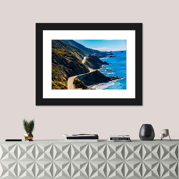 Pacific Valley In California Canvas Wall Art-1 Piece-Framed Print-20" x 16"-Tiaracle