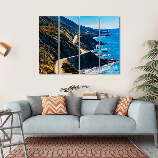 Pacific Valley In California Canvas Wall Art-4 Horizontal-Gallery Wrap-34" x 24"-Tiaracle