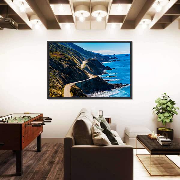 Pacific Valley In California Canvas Wall Art-3 Horizontal-Gallery Wrap-25" x 16"-Tiaracle