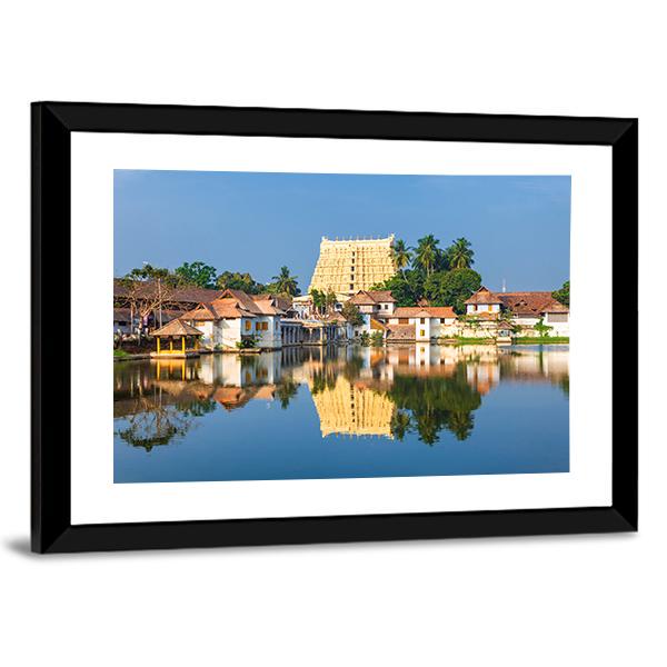 Padmanabhaswamy Temple India Panoramic Canvas Wall Art-1 Piece-36" x 12"-Tiaracle