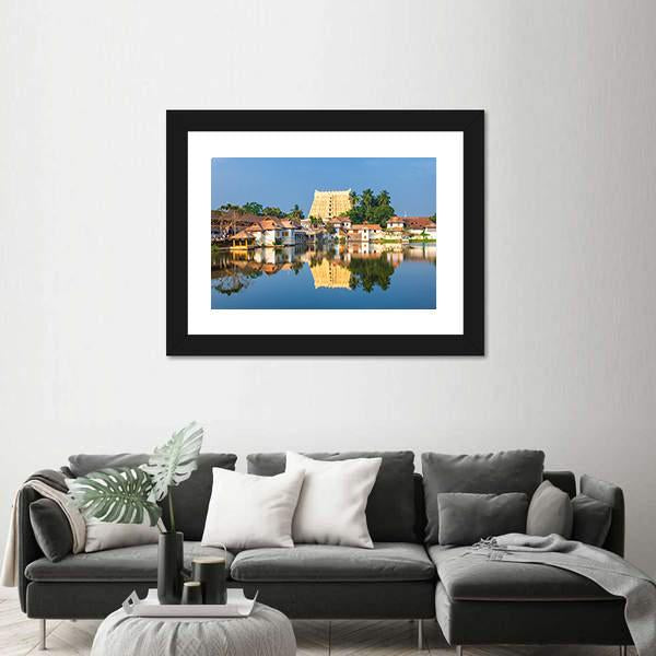 Padmanabhaswamy Temple India Panoramic Canvas Wall Art-1 Piece-36" x 12"-Tiaracle