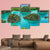 Painemo Island In Indonesia Canvas Wall Art-5 Star-Gallery Wrap-62" x 32"-Tiaracle