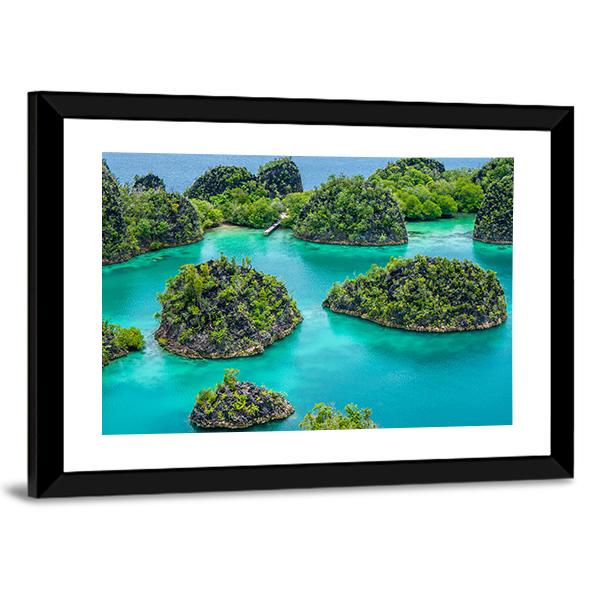 Painemo Island In Indonesia Panoramic Canvas Wall Art-1 Piece-36" x 12"-Tiaracle