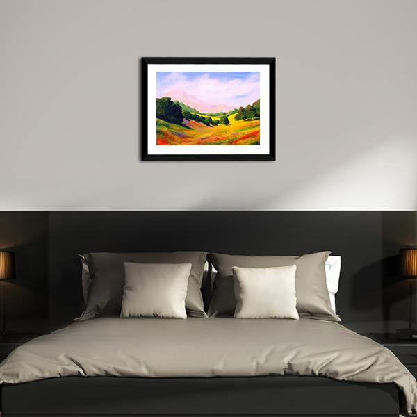 Painting Of Landscape Canvas Wall Art-3 Horizontal-Gallery Wrap-25" x 16"-Tiaracle