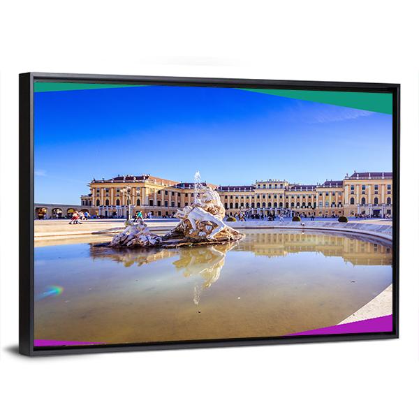 Palace Garden Of Schonbrunn Canvas Wall Art-3 Horizontal-Gallery Wrap-25" x 16"-Tiaracle