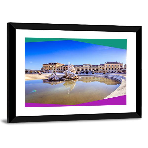 Palace Garden Of Schonbrunn Canvas Wall Art-3 Horizontal-Gallery Wrap-25" x 16"-Tiaracle