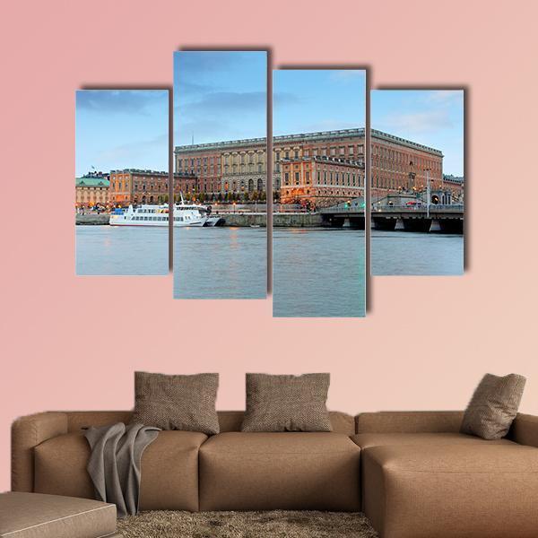 Palace In Stockholm Canvas Wall Art-4 Pop-Gallery Wrap-50" x 32"-Tiaracle