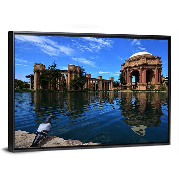 Palace Of Fine Art In Clear Blue Sky Canvas Wall Art-3 Horizontal-Gallery Wrap-25" x 16"-Tiaracle