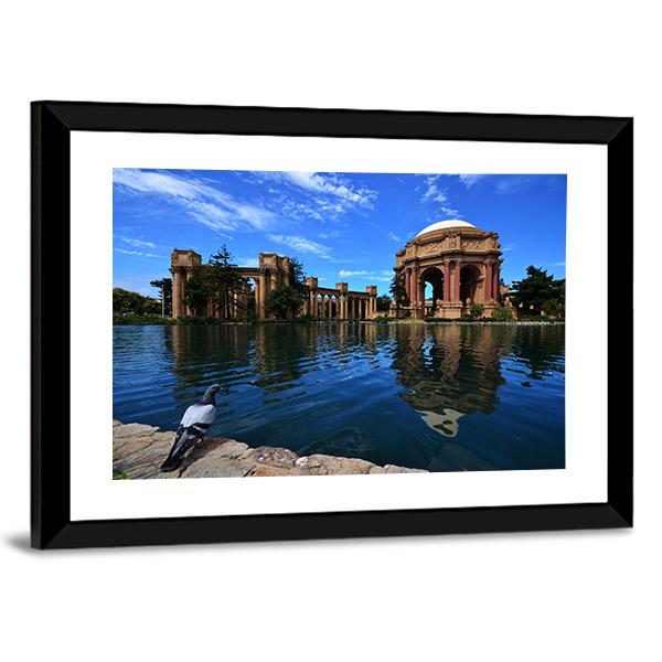 Palace Of Fine Art In Clear Blue Sky Canvas Wall Art-3 Horizontal-Gallery Wrap-25" x 16"-Tiaracle
