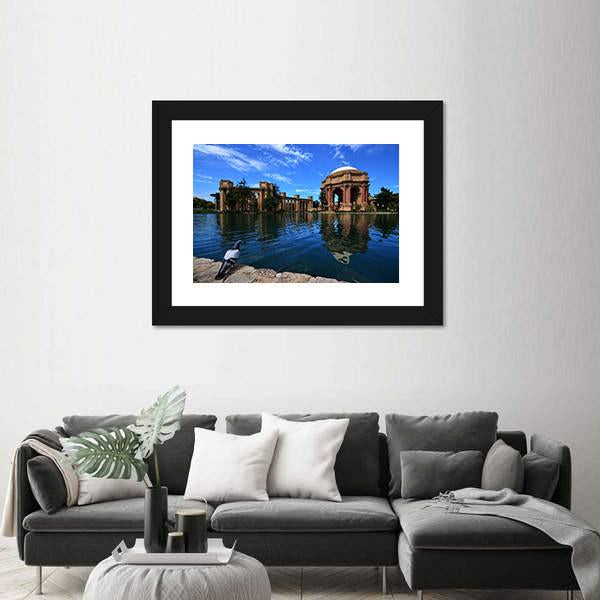 Palace Of Fine Art In Clear Blue Sky Canvas Wall Art-3 Horizontal-Gallery Wrap-25" x 16"-Tiaracle