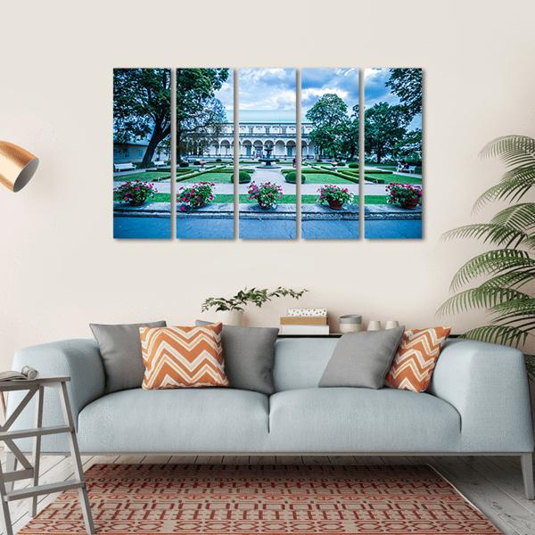 Palace Of Queen Anne At Summer In Prague Canvas Wall Art-5 Horizontal-Gallery Wrap-22" x 12"-Tiaracle
