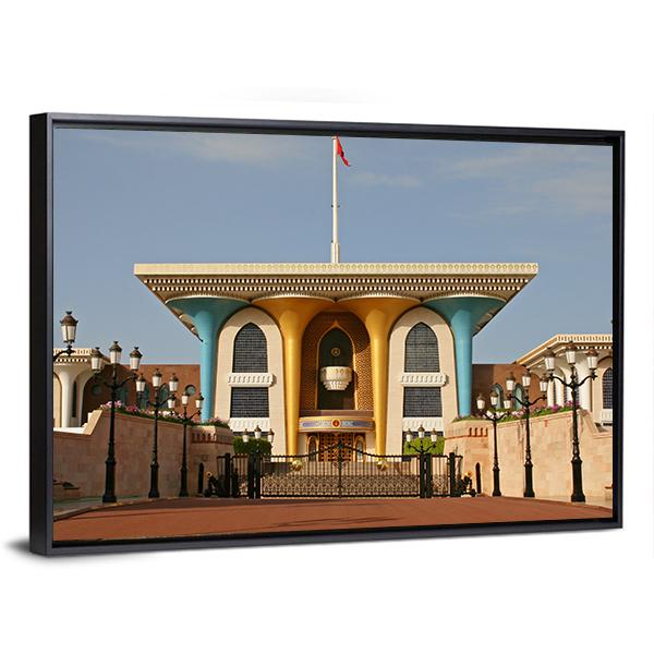 Palace Of Sultan Al Qaboos in Muscat Canvas Wall Art-3 Horizontal-Gallery Wrap-25" x 16"-Tiaracle