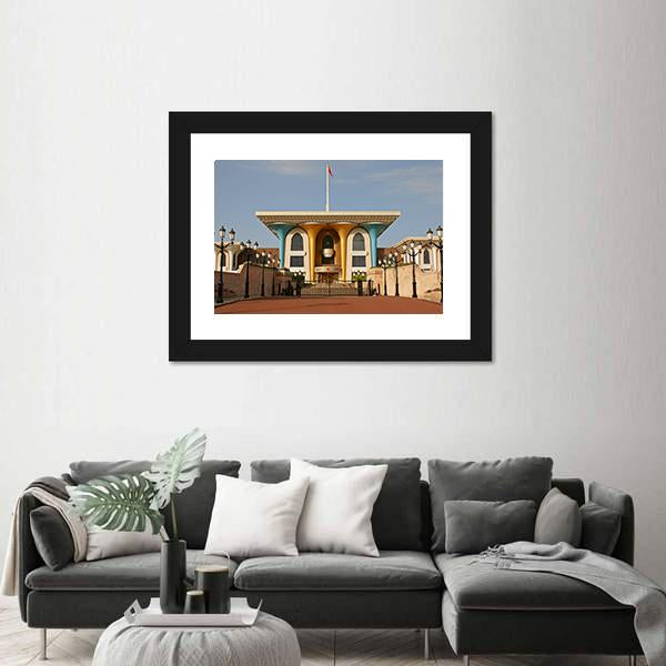 Palace Of Sultan Al Qaboos in Muscat Canvas Wall Art-3 Horizontal-Gallery Wrap-25" x 16"-Tiaracle