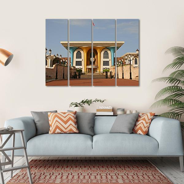 Palace Of Sultan Al Qaboos in Muscat Canvas Wall Art-4 Horizontal-Gallery Wrap-34" x 24"-Tiaracle