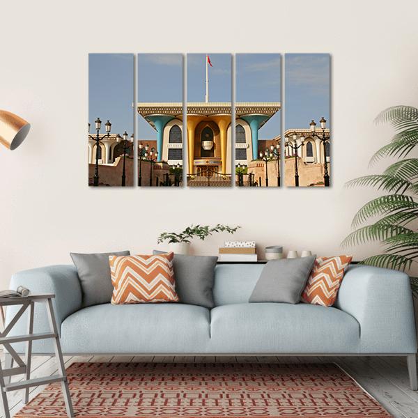Palace Of Sultan Al Qaboos in Muscat Canvas Wall Art-5 Horizontal-Gallery Wrap-22" x 12"-Tiaracle