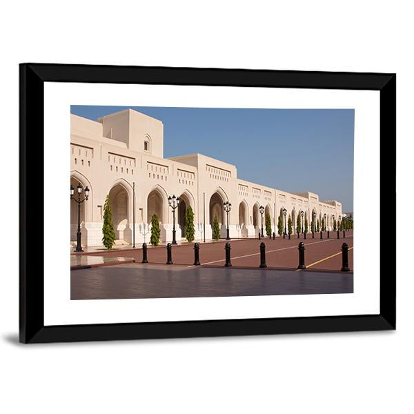 Palace Of Sultan Qaboosh In Muscat Canvas Wall Art-3 Horizontal-Gallery Wrap-25" x 16"-Tiaracle
