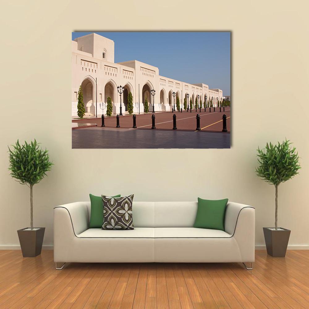 Palace Of Sultan Qaboosh In Muscat Canvas Wall Art-1 Piece-Gallery Wrap-48" x 32"-Tiaracle