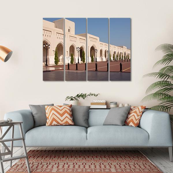Palace Of Sultan Qaboosh In Muscat Canvas Wall Art-4 Horizontal-Gallery Wrap-34" x 24"-Tiaracle