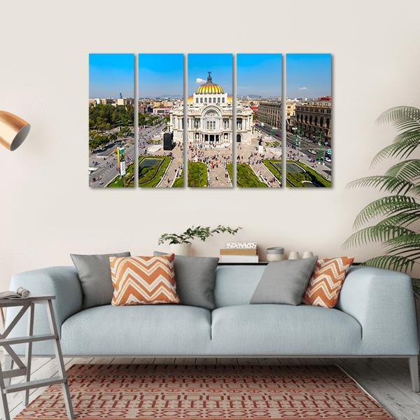 Palacio De Bellas Artes Canvas Wall Art-5 Horizontal-Gallery Wrap-22" x 12"-Tiaracle