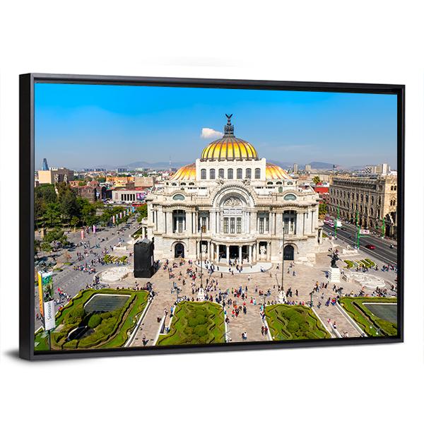 Palacio De Bellas Artes Panoramic Canvas Wall Art-1 Piece-36" x 12"-Tiaracle