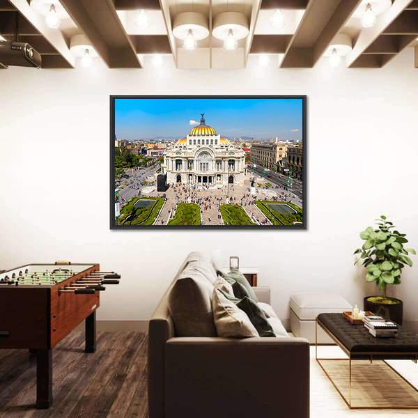 Palacio De Bellas Artes Panoramic Canvas Wall Art-1 Piece-36" x 12"-Tiaracle