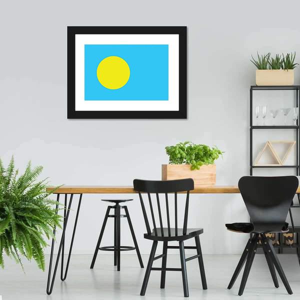 Palau Flag Canvas Wall Art-3 Horizontal-Gallery Wrap-25" x 16"-Tiaracle