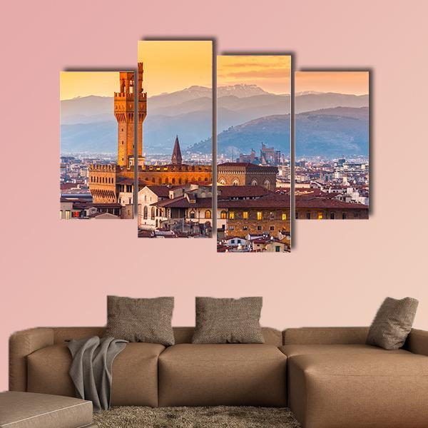 Palazzo Vecchio In Florence Canvas Wall Art-1 Piece-Gallery Wrap-48" x 32"-Tiaracle