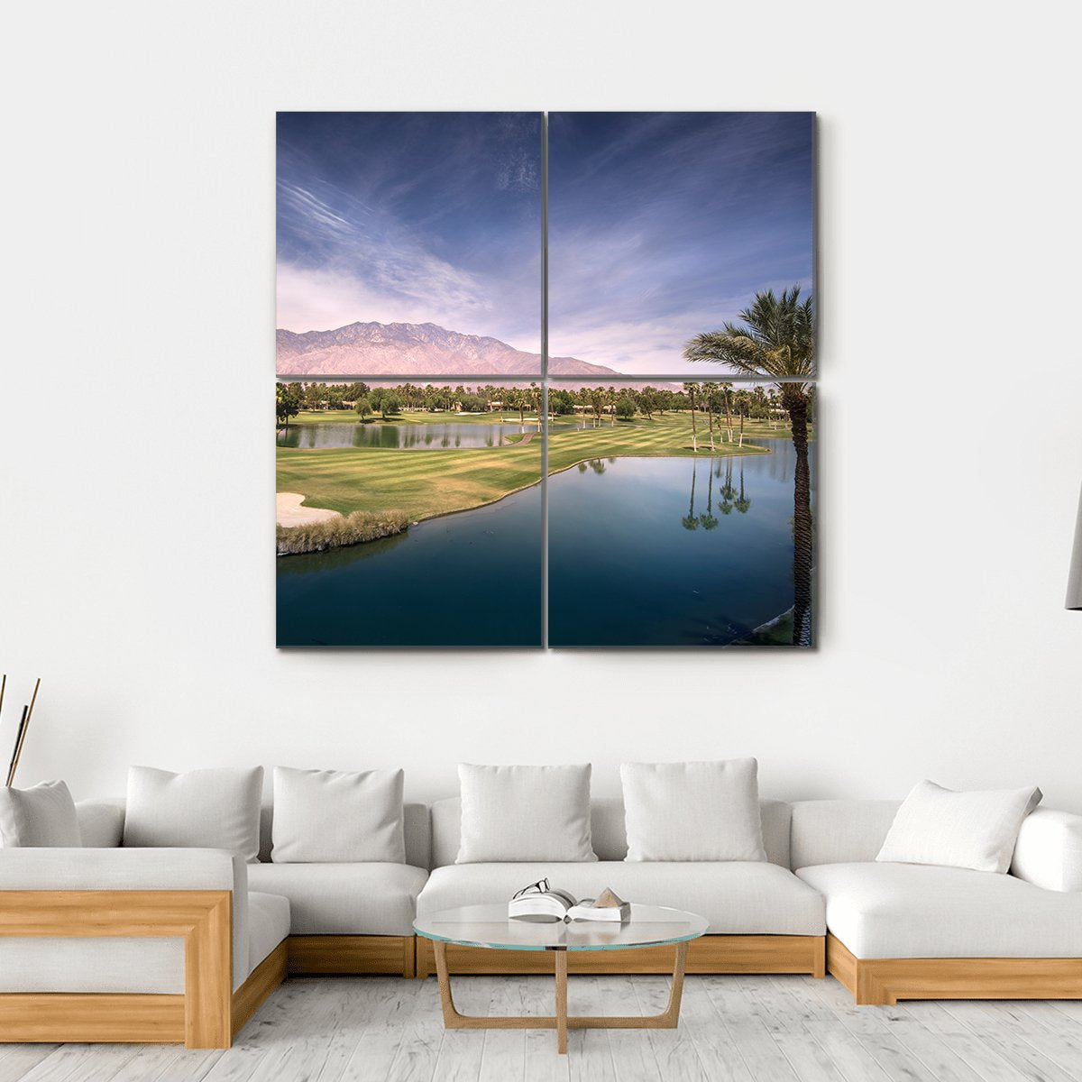 Palm Springs Chino Canyon Canvas Wall Art-4 Square-Gallery Wrap-17" x 17"-Tiaracle