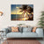 Palm Tree On Tropical Beach Canvas Wall Art-4 Horizontal-Gallery Wrap-34" x 24"-Tiaracle