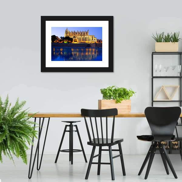 Palma Cathedral Canvas Wall Art-5 Horizontal-Gallery Wrap-22" x 12"-Tiaracle