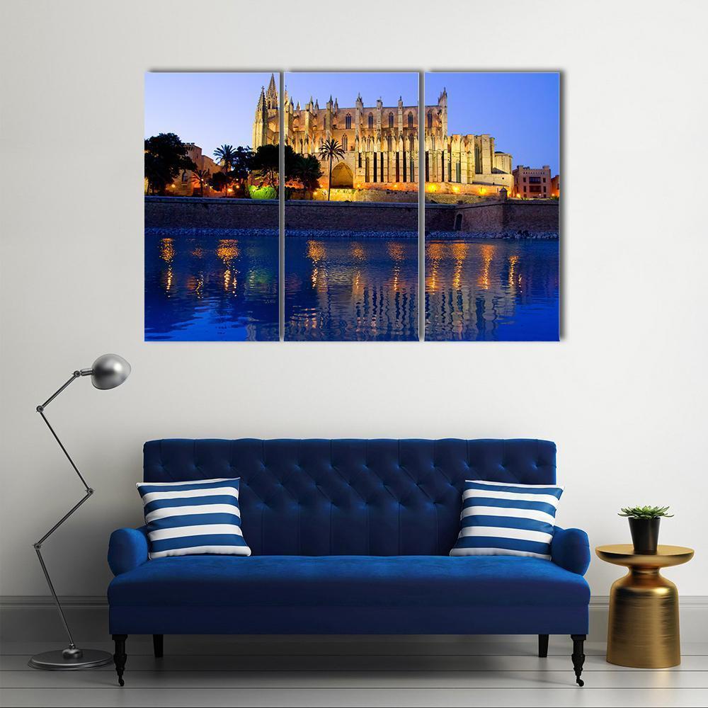 Palma Cathedral Canvas Wall Art-4 Pop-Gallery Wrap-50" x 32"-Tiaracle