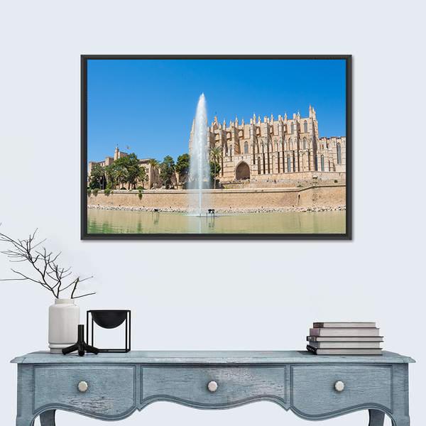 Palma de Mallorca Spain Panoramic Canvas Wall Art-1 Piece-36" x 12"-Tiaracle