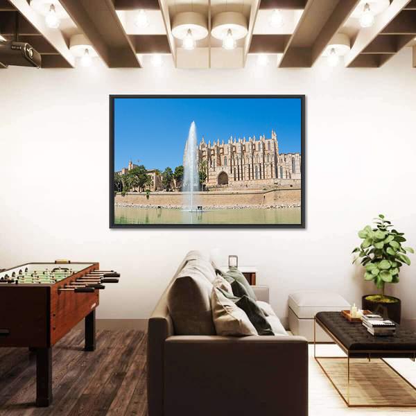 Palma de Mallorca Spain Panoramic Canvas Wall Art-1 Piece-36" x 12"-Tiaracle
