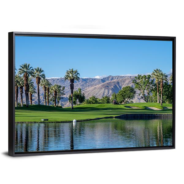 Golf Course In Palm Desert Canvas Wall Art-3 Horizontal-Gallery Wrap-25" x 16"-Tiaracle