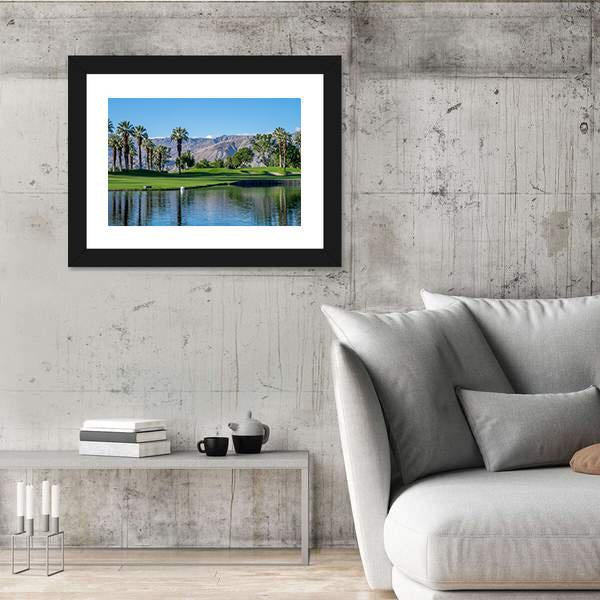 Golf Course In Palm Desert Canvas Wall Art-3 Horizontal-Gallery Wrap-25" x 16"-Tiaracle