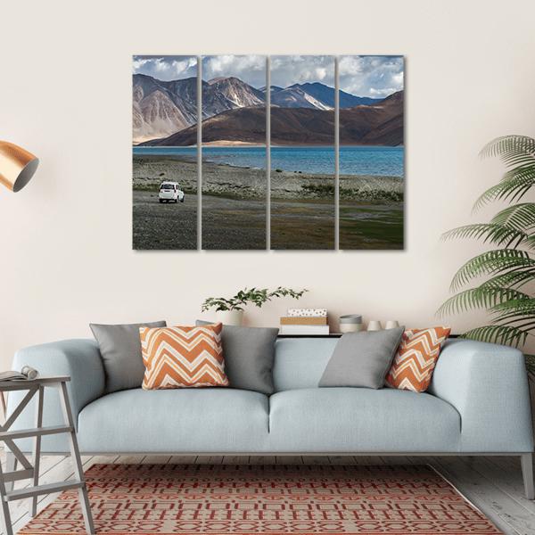 Pangong Lake India Canvas Wall Art-4 Horizontal-Gallery Wrap-34" x 24"-Tiaracle