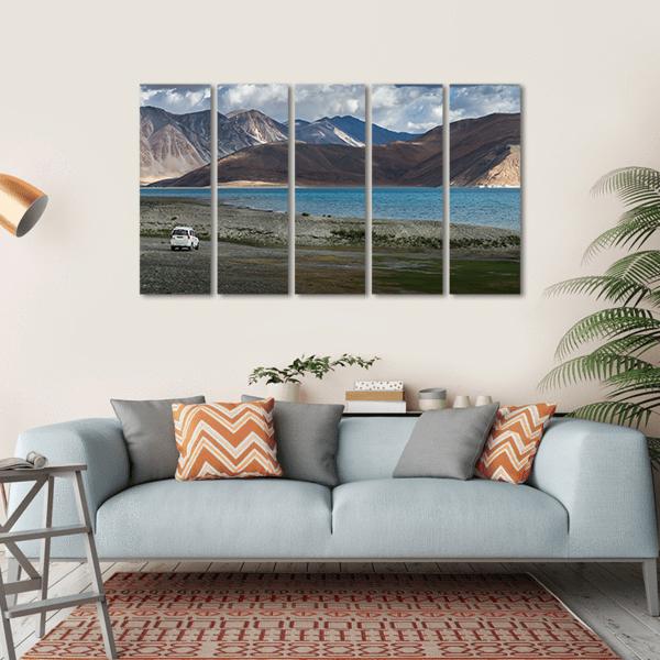 Pangong Lake India Canvas Wall Art-5 Horizontal-Gallery Wrap-22" x 12"-Tiaracle