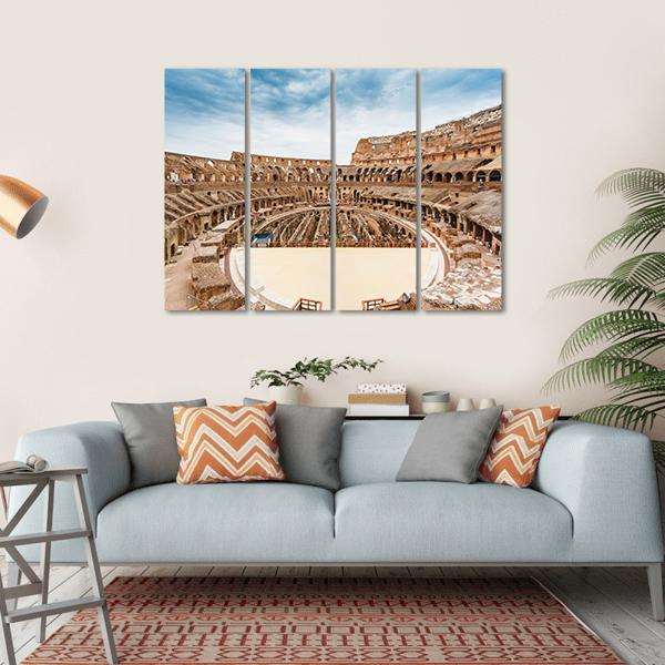 Inside Of Colosseum Canvas Wall Art-4 Horizontal-Gallery Wrap-34" x 24"-Tiaracle