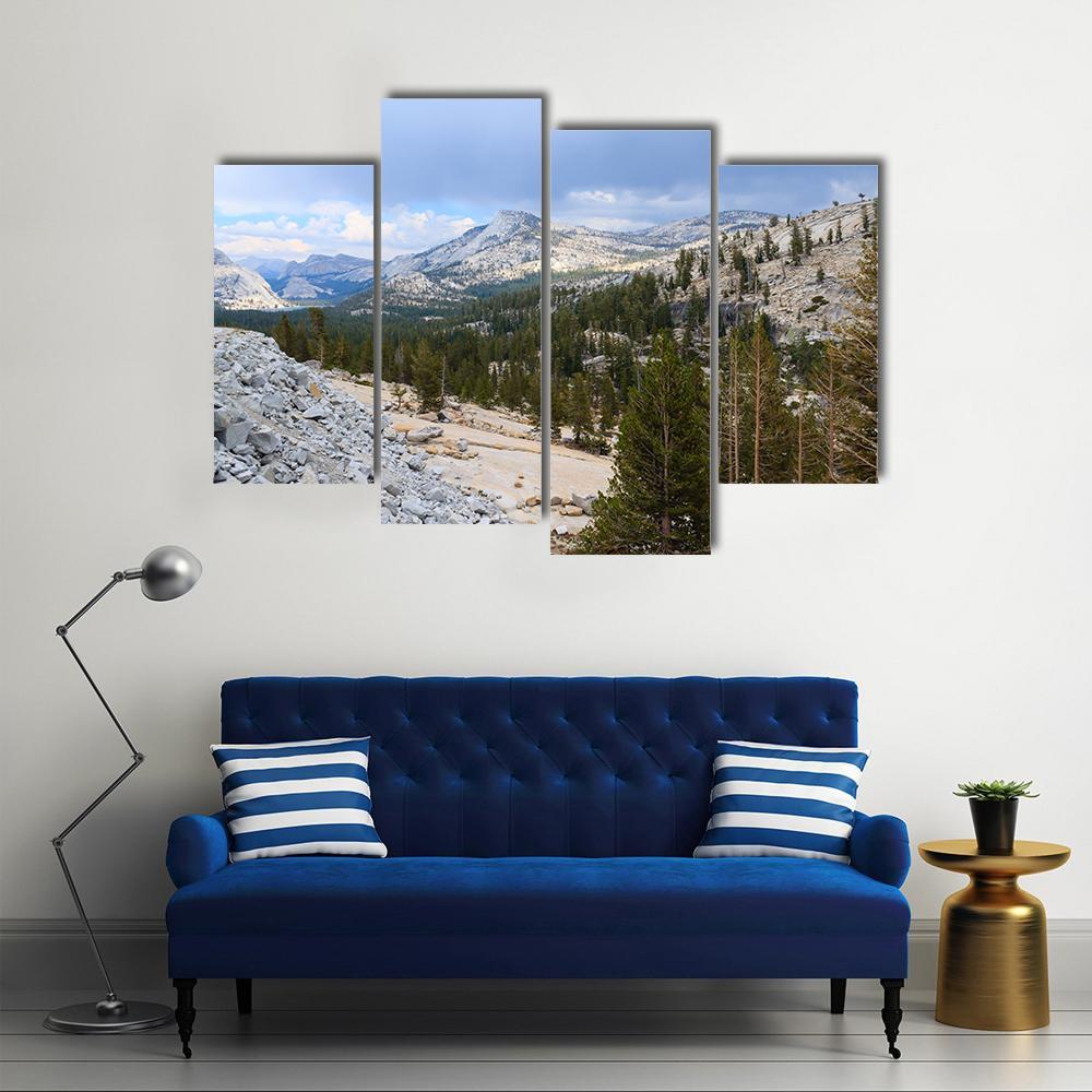 Tioga Road In Yosemite Canvas Wall Art-4 Pop-Gallery Wrap-50" x 32"-Tiaracle