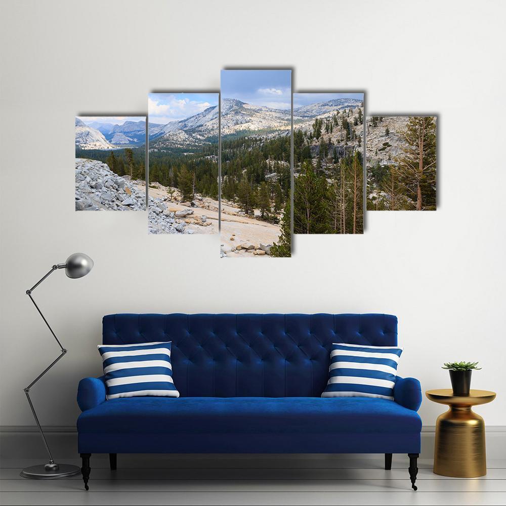 Tioga Road In Yosemite Canvas Wall Art-5 Star-Gallery Wrap-62" x 32"-Tiaracle