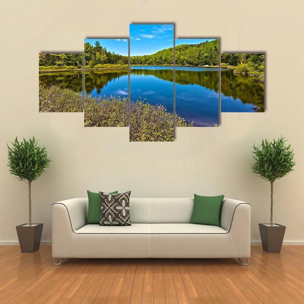 Sacacomie In Quebec Canvas Wall Art-5 Star-Gallery Wrap-62" x 32"-Tiaracle