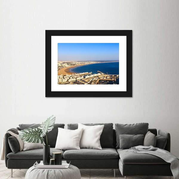 Agadir Cityscape Canvas Wall Art-1 Piece-Framed Print-20" x 16"-Tiaracle