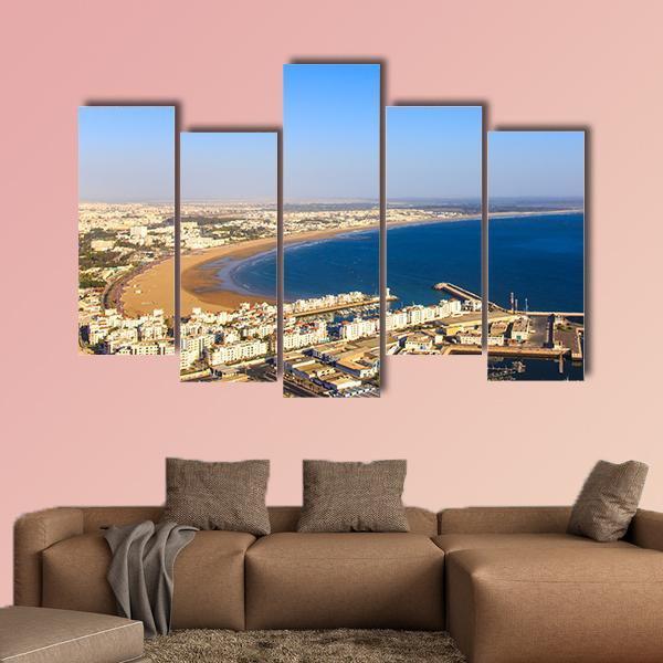 Agadir Cityscape Canvas Wall Art-5 Pop-Gallery Wrap-47" x 32"-Tiaracle